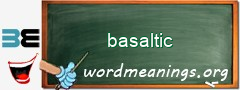 WordMeaning blackboard for basaltic